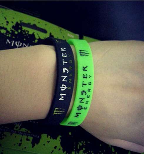 欧美街头潮牌monster怪兽魔爪黑白能量运动硅胶手环男女腕带手镯