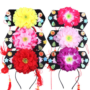 格格帽公主帽清朝宫女旗头宫廷帽儿童帽子香妃帽格格头饰格格发箍