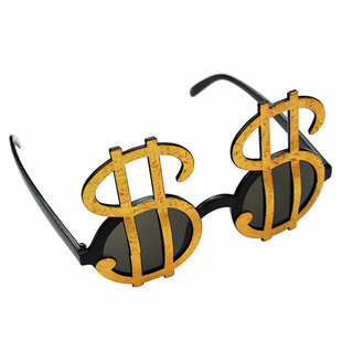 万圣节聚会装饰眼镜搞怪搞笑眼镜舞会派对眼镜装饰眼镜美金眼镜