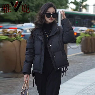 雅鹿羽绒服女短款2025冬季新款轻薄新国标90白鸭绒小个子轻便正品