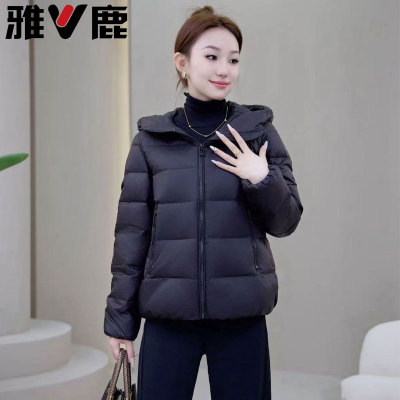雅鹿2025冬季新款连帽羽绒服