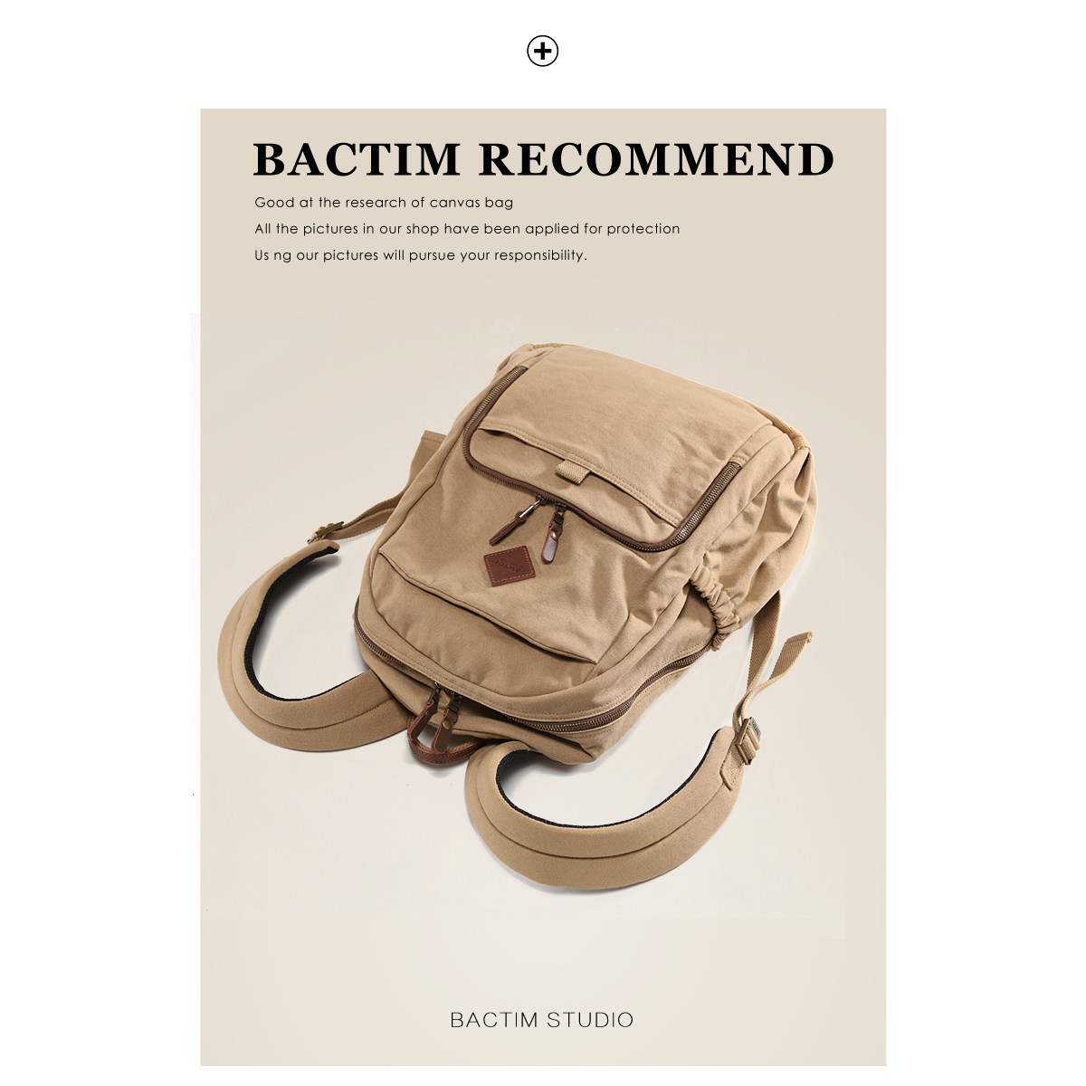 越古 帆布包双肩包男包电脑背包户外休闲简约旅行登山包复古潮包