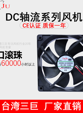 三巨dc 12v 24v散热小风扇 直流 变频器 工业机柜轴流风机 排风扇