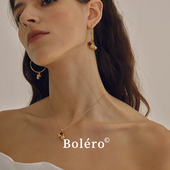 Bolero Shop南瓜梨香红玛瑙项链 绿松石红玛瑙叠戴毛衣链女镀金26