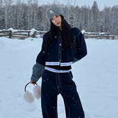 外套长裤 女 FLEURANT设计师2025秋冬新款 牛仔套装 周深同款 JAC