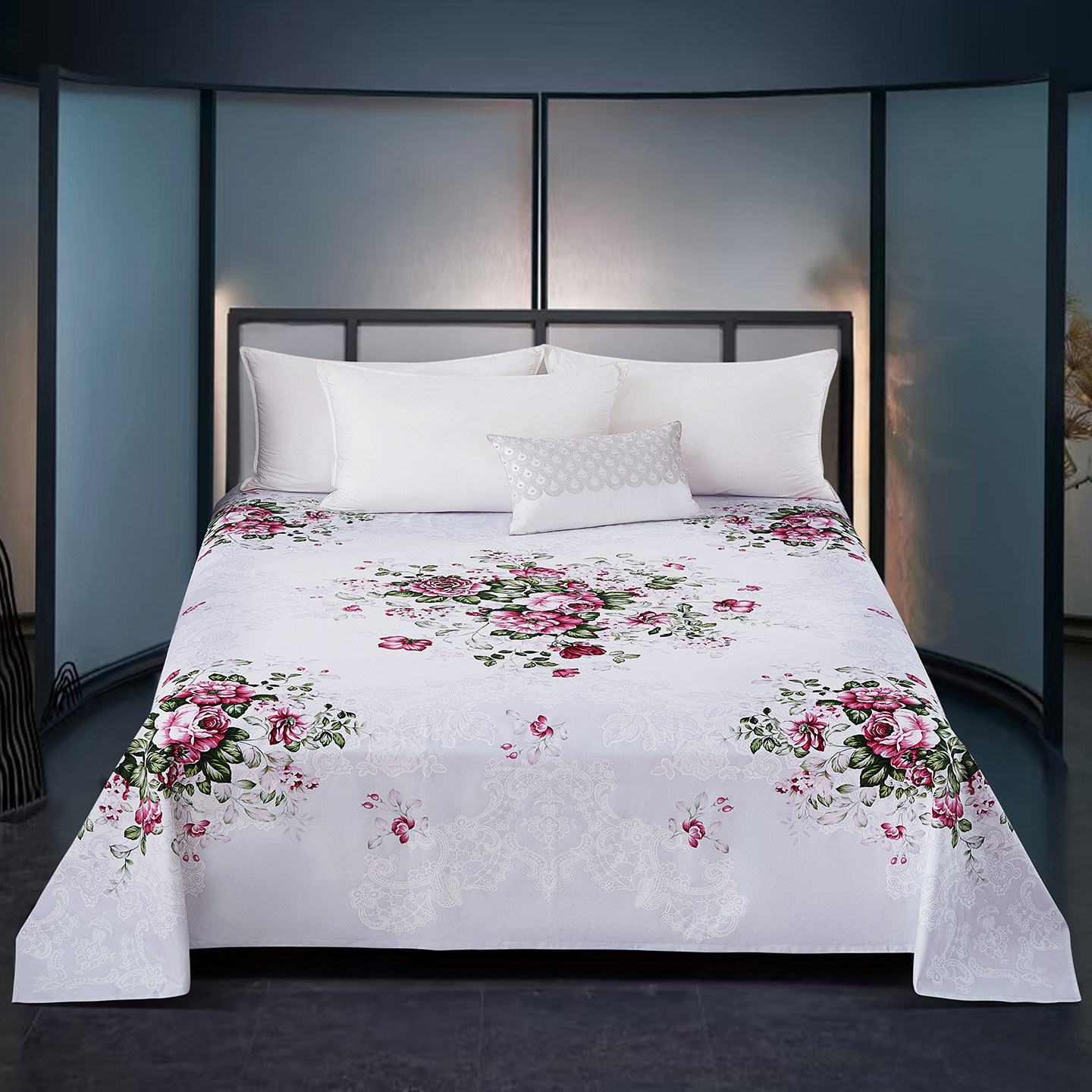 繁花似锦/民光单件床双人棉布被单国民床单纯棉全棉不起皱床单