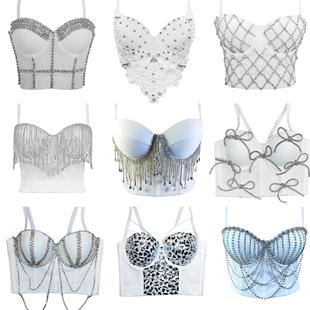 欧美夜店ds演出服韩国女团金智妮Lisa朴彩英金泫雅同款 吊带背心