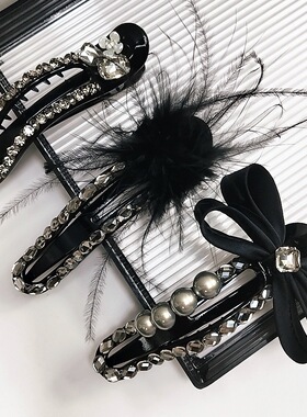 新款懒人夹三齿夹燕尾夹横夹鸭嘴夹抓夹盘头饰妈妈蝴蝶结轻奢发卡