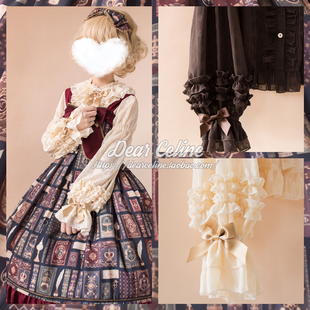 DearCeline现货爱莎的魔法书柔软的舒芙蕾荷叶边灯笼袖衬衫lolita
