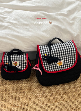 upupfour波比狗狗｜原创自制韩国多功能纯棉绗缝刺绣妈咪包亲子包