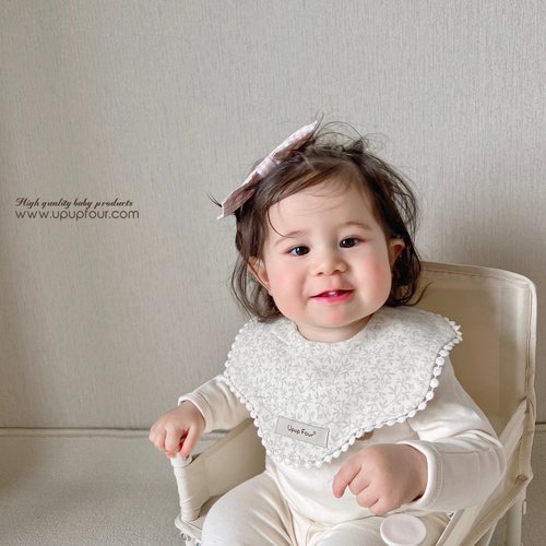 upupfour出口品质韩系ins高颜值碎花婴儿宝宝口水巾围兜吃饭围兜