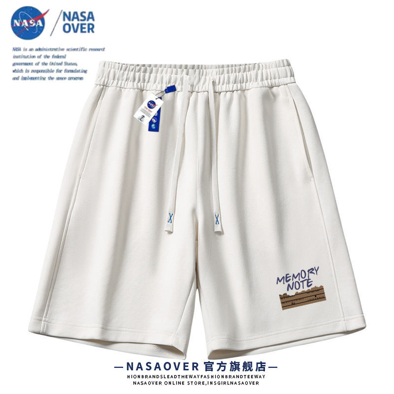 NASA短裤男美式外穿沙滩夏季重磅大码中裤休闲同款情侣宽松直