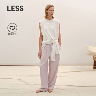 【商场同款】LESS2026春新款休闲通勤环保亚麻直筒长裤2Q2E10060