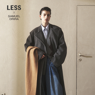 LESS2025冬新款 SAMUEL系列 绵羊毛呢大衣女2PB818820 商场同款