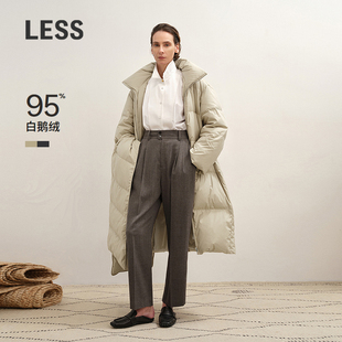 【商场同款|白鹅绒】LESS2025冬新款云朵泡芙长款羽绒服2PBC17460