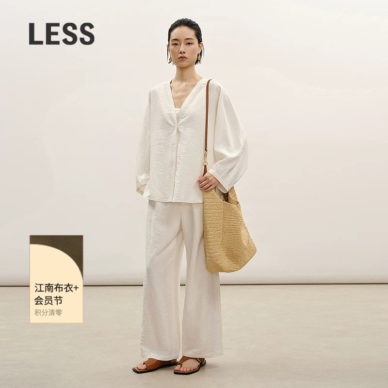 【商场同款/0压系列】LESS2026夏新款通勤直筒九分裤2Q5E15280