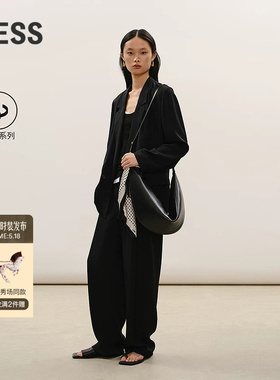 【商场同款】LESS2026夏新款通勤环保醋纤垂感直筒裤女2Q4E13650