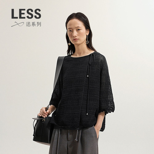 LESS镂空肌理感针织开衫