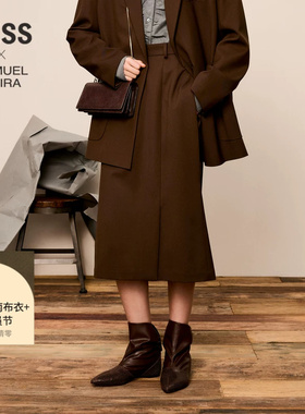 【SAMUEL系列】LESS细鞘型高开叉腰裙女中长款半身裙2O0D11030