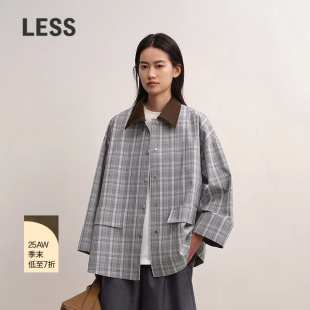 休闲宽松翻领长袖 LESS2025年秋新款 夹克2P9616310 商场同款