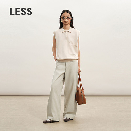LESS通勤全棉工装直筒休闲裤