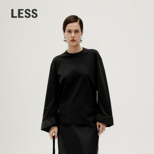 LESS棉质休闲袖口绑带T恤