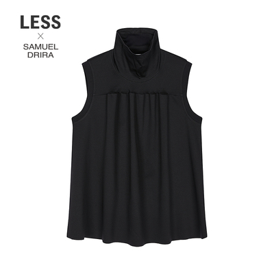 LESS精工高领无袖T恤女