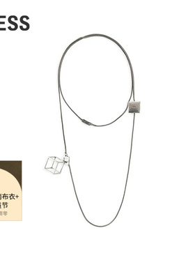 LESS秋时尚复古设计立方体女式项链3P7K10250
