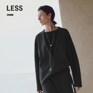LESS2025年冬新款 0压系列 假两件套头卫衣2P0416490 商场同款