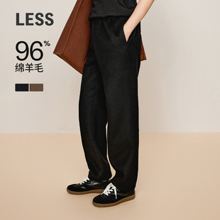 女绵羊毛双面呢休闲裤 锥型运动裤 LESS冬季 子2OAE11560 0压系列