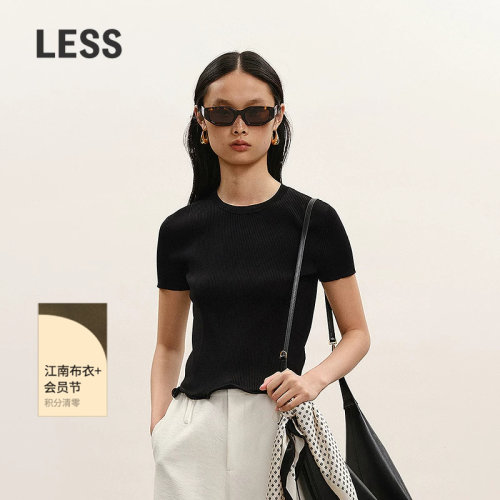 LESS修身短款T恤针织衫