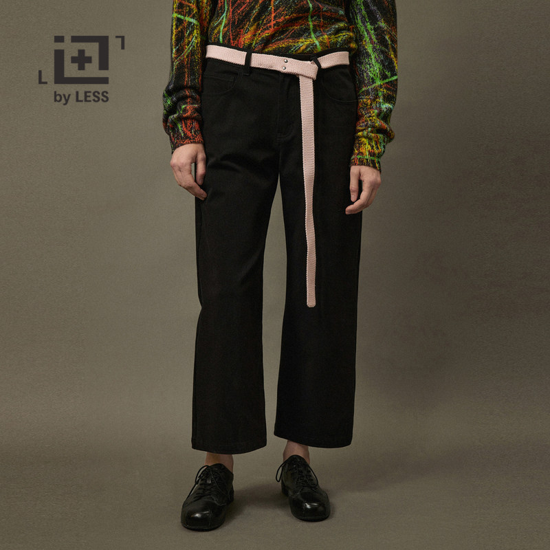 【迅系列】LESS春秋休闲腰带时尚舒适通勤直筒休闲长裤2N9E2