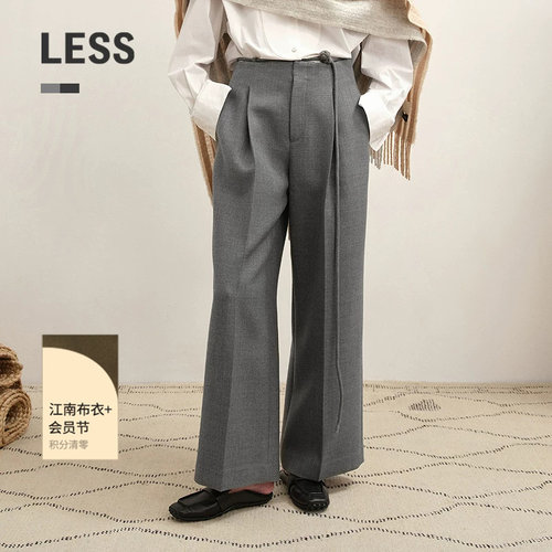 LESS复古阔腿西装裤女