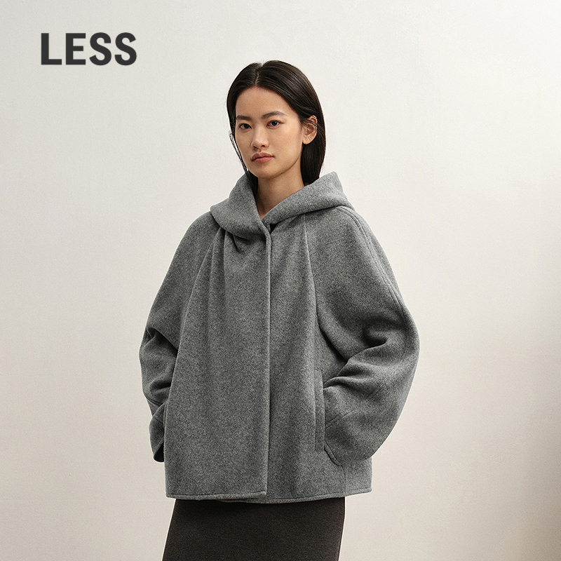 LESS连帽卫衣女休闲毛呢外套