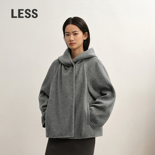 LESS连帽卫衣女休闲毛呢外套