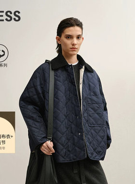 LESS环保撞色巴恩风休闲棉衣