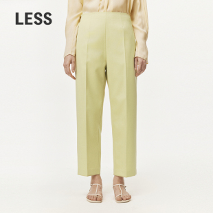 2O1E13000 LESS春锥形立体剪裁利落九分宽松休闲裤 周迅同款