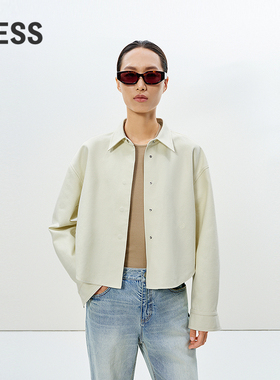 LESS春翻领舒适简约夹克通勤利落干练时尚短款外套女2P2613040