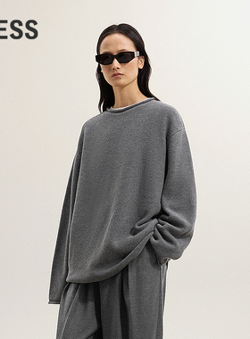 【商场同款】LESS2025冬新款绵羊毛休闲套头薄款针织衫2PB31511H