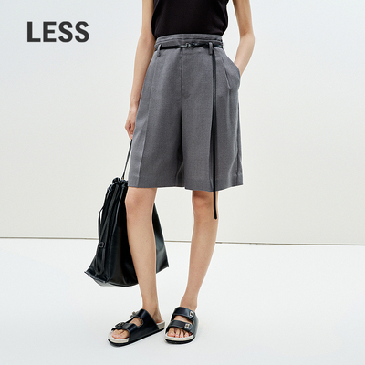LESS通勤职场高腰西装中裤