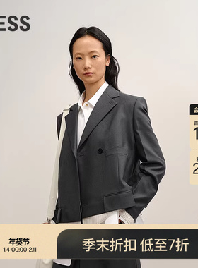 【商场同款/精工系列】LESS2025年冬新款假两件西装外套2P0717260