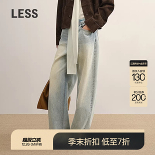 休闲通勤香蕉牛仔长裤 新款 LESS2025年秋季 2P8E18120 商场同款