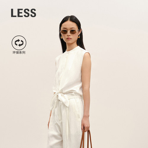 LESS环保麻绑结无袖马甲