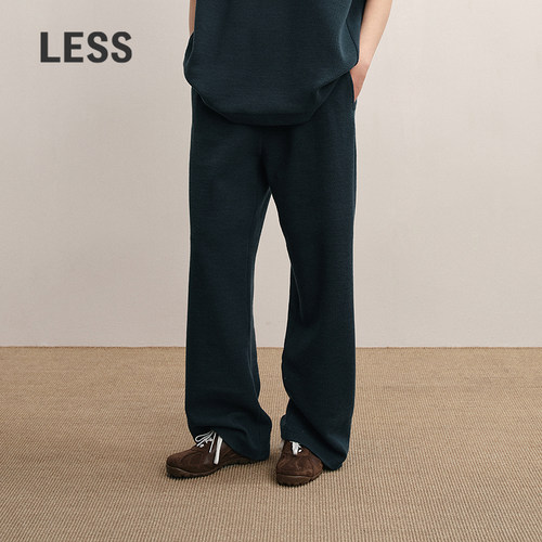 LESS毛圈布直筒通勤休闲裤女
