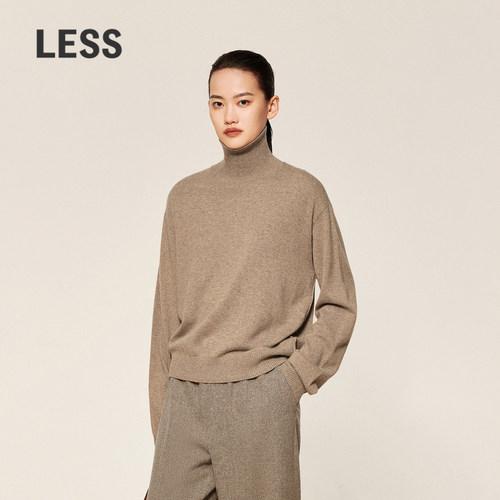 LESS山羊绒针织衫女套头修身毛衣