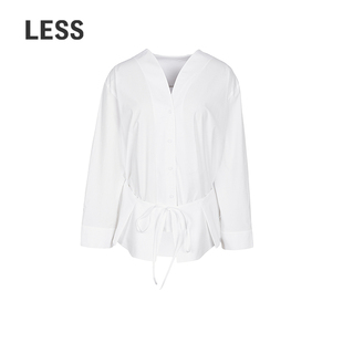 【商场同款/精工系列】LESS2026年春新款宽松含棉衬衫2Q2215780