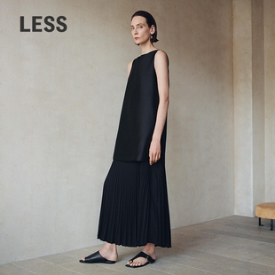 假两件无袖 LESS2026夏新款 精工系列 连衣裙2Q4G16110 商场同款