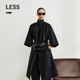 LESS2025秋休闲复古七分袖风衣外套女2P8918370
