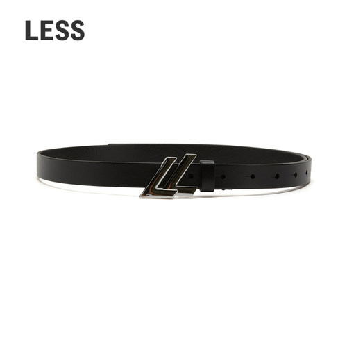 LESS休闲字母LOGO牛皮革皮带