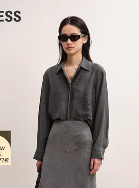 【商场同款】LESS2025秋新款复古知识分子翻领衬衫套装2P9217890